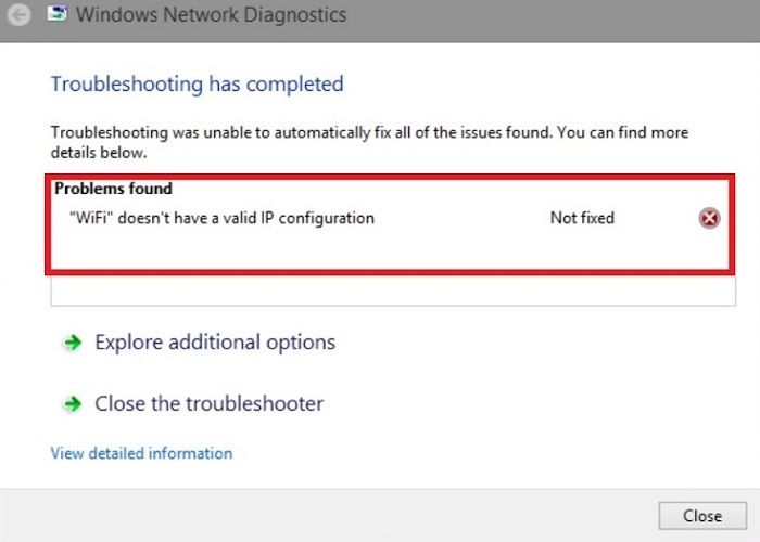 Wi-Fi Doesn’t Have A Valid IP Configuration Error
