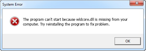 WLDCore.dll is Missing Error on Windows 10