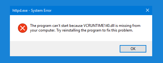 VCRuntime140.dll is Missing