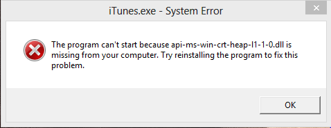 iTunes won't open error